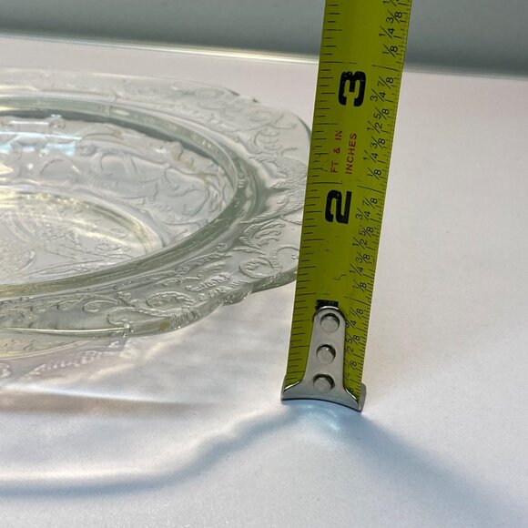 Vintage Federal Depression Glass Clear Madrid Square Soup Bowl 1930's 7 inches - Picture 3 of 11